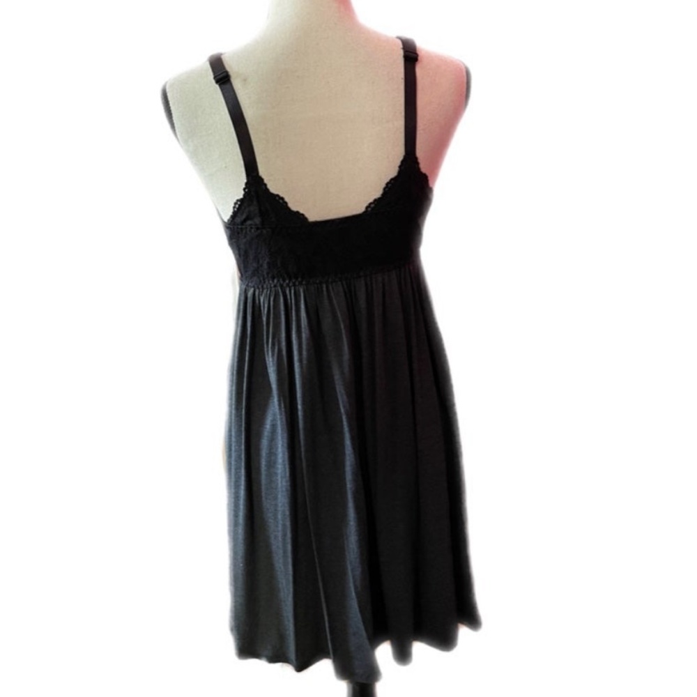 Torrid Grey and Black Lace Nightgown Babydoll Dress M-L - Picture 2 of 2